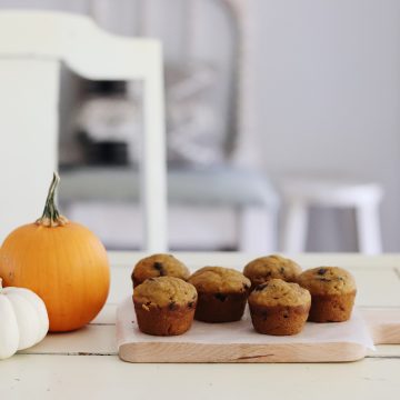 Pumpkin Chocolate Chip Mini Muffins