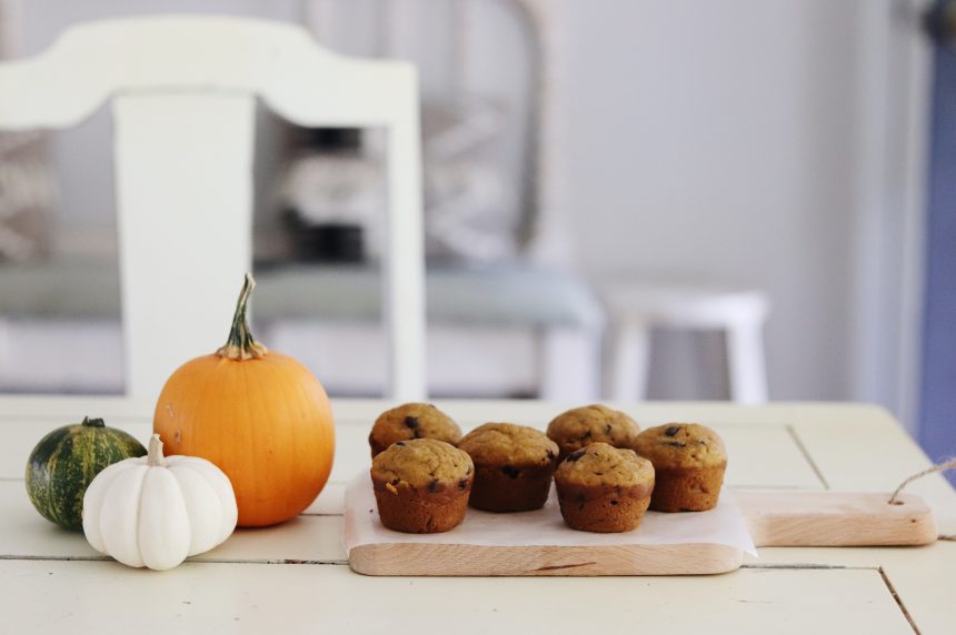 Pumpkin Chocolate Chip Mini Muffins
